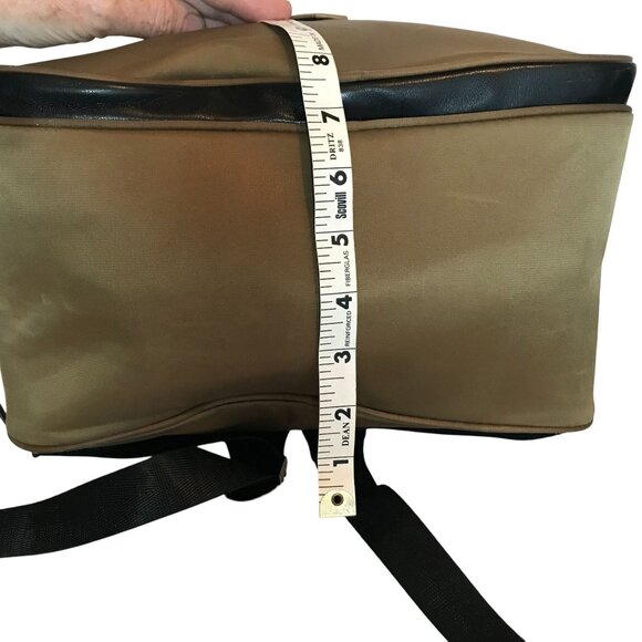 Versace Parfums Backpack Bronze Nylon Medusa Logo Top Handles 13" - Picture 12 of 14